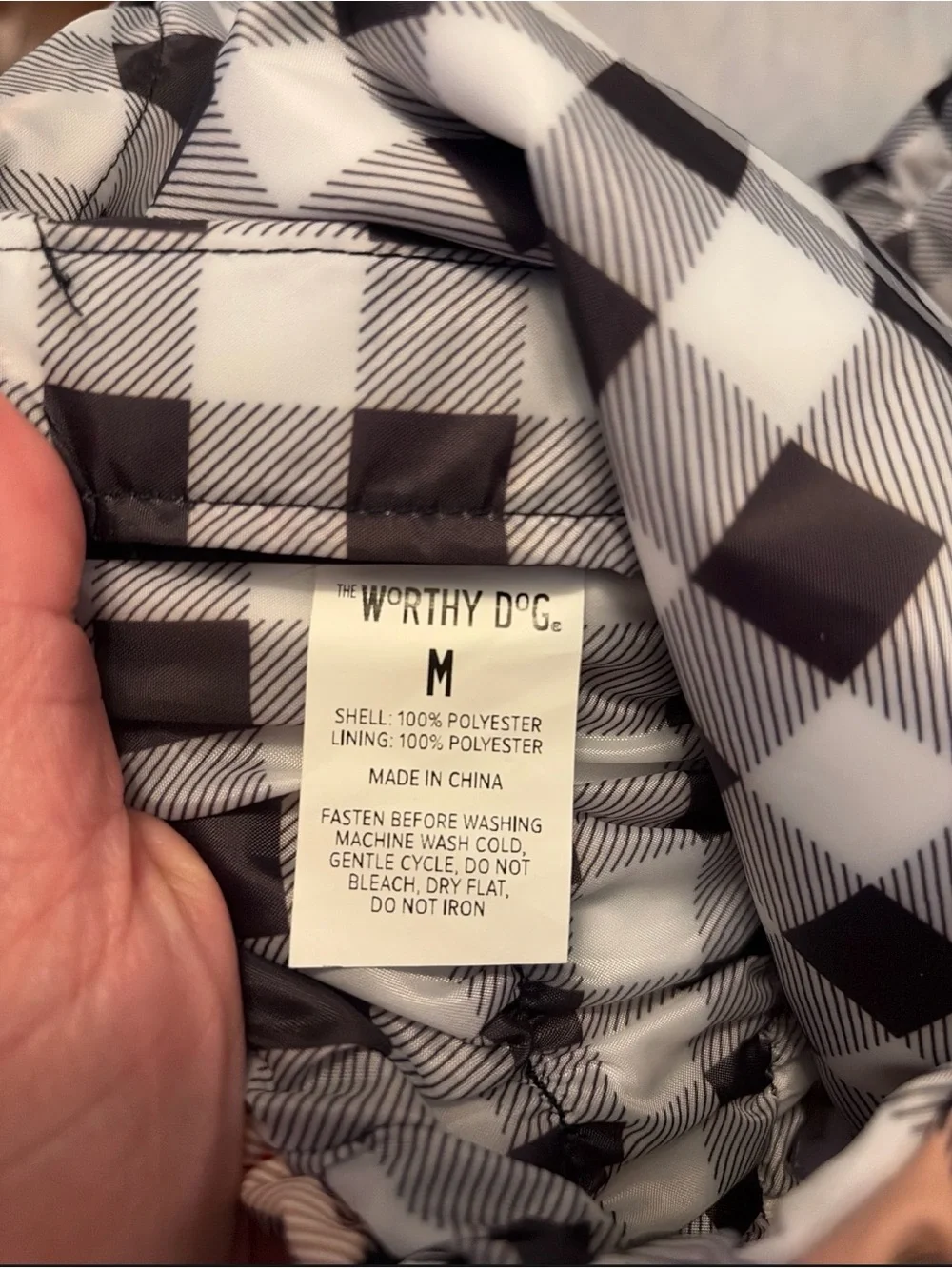 The Worthy Dog Water-Resistant Plaid London Raincoat Size Medium